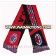 100%acrylic football soccer team fan knitted scarf