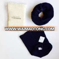 2012 fashion grey knitted round neck warmer scarf